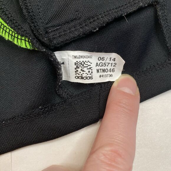 Adidas Kids Zip Up Soccer  L/S Track Jacket Black Blue Green Baby size 12 Months - Picture 6 of 7